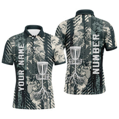 Maxcorners Personalized Wild Grunge Mens Disc Golf Polo Shirt Custom Disc Golf Shirts For Men Golf Gifts MT0510