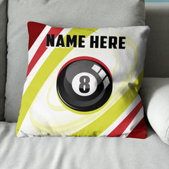 Maxcorners Personalized Red Green 8 Ball Billiard Pillow