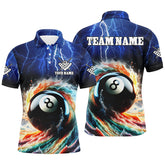 Maxcorners Colorful 8 Ball Pool Jerseys For Men Custom Billiard Polo Shirts Team League Billiard Shirts