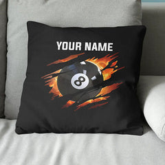 8 Ball Pool Fire 3D Printed Billiard Pillow Custom Unique Throw Pillow