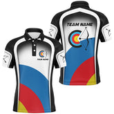 Maxcorners Personalized Colorful Target Archery Shirts For Men, Archery Tournament Jerseys For Team Archers