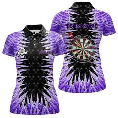 Maxcorners Personalized Darts Board Purple Icy 3D Printed Men Dart Shirts Custom Cool Dart Jerseys For Team