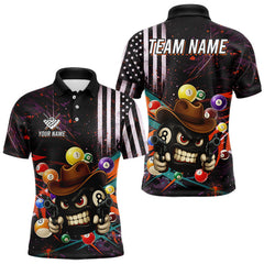 Maxcorners Funny 8 Ball Pool Graffiti Style Billiard Shirt For Men Custom Billiard Team Jersey Outfit LM1812