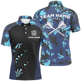 Maxcorners Blue Camo Darts Jersey Multicolor Option Customized Name, Team Name 3D Shirt