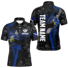 Maxcorners Personalized Las Vegas Flag Smoke Billiard Shirt For Men Custom 8 Ball Pool Team Jerseys TU0107