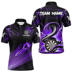 Maxcorners Purple Thunder Lightning Custom Cobra Snake Dart Shirts Best Dart Jerseys Dart Team Shirts