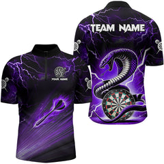 Maxcorners Purple Thunder Lightning Custom Cobra Snake Dart Shirts Best Dart Jerseys Dart Team Shirts
