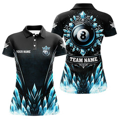 Maxcorners Personalized 3D Blue Ice Funny 8 Ball Pool Crown Women