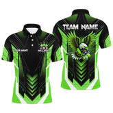 Maxcorners Personalized Funny Eagle Billiard Shirts For Men Custom Name Green Billiard Balls Sports Jerseys