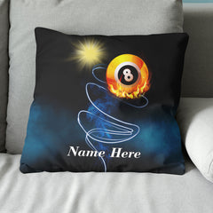 Maxcorners Personalized Billiard 8 Ball Flame Pillow