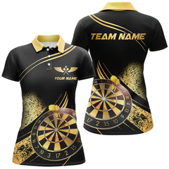 Maxcorners Golden Dartboard Grunge Darts Jersey Customized Name 3D Shirt