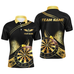 Maxcorners Golden Dartboard Grunge Darts Jersey Customized Name 3D Shirt