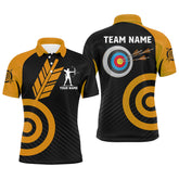 Maxcorners Personalized Orange Archery Jerseys For Men Custom Archery Shirts Team League Archery Uniform