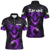 Maxcorners Personalized Dragon 8 Ball Fire Flame 3D Billiard Shirts, Billiard League Team Jerseys
