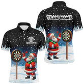 Maxcorners Funny Santa Playing Darts Jersey Multicolor Option Customized Name, Team Name 3D Shirt