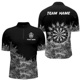 Maxcorners Icy Grey Light Mens And Women Darts Polo Shirts Custom Dart Shirts For Team Darts Jerseys