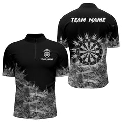 Maxcorners Icy Grey Light Mens And Women Darts Polo Shirts Custom Dart Shirts For Team Darts Jerseys