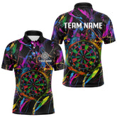 Maxcorners Funny Colorful Dartboard Graffiti Style Dart Shirts For Men Custom Darts Team Jerseys, Darts GiftsMT0306