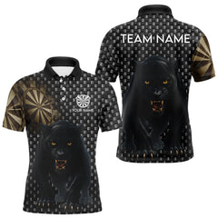 Maxcorners Dark Panther Brown Dartboard Darts Shirt For Men - Custom Dart Player Jersey LM2206