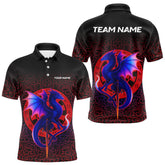 Maxcorners Colorful Gradient Dragon Dartboard Red Men's Darts Shirt - Custom Name & Team Jersey LM3006