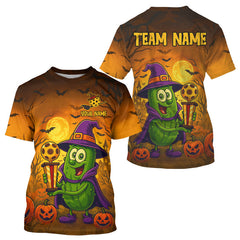 Maxcorners Funny Pickle T-Shirt For Men Custom Halloween Pickleball Jersey, Pickleball Lovers LM2608