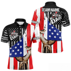 Maxcorners American Flag Dart Boards Dart Shirts For Men, Custom Dart Jerseys LM014
