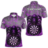 Maxcorners Mauve Skull Spider & Dartboard Darts Shirt For Men - Custom Name & Team Option LM0706