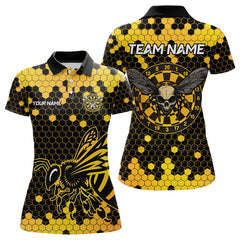 Maxcorners Honeycomb Pattern Bees Skull Dartboards Dart Shirts For Men, Custom Dart Jerseys