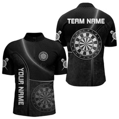 Maxcorners Halftone Pattern Dartboard White In Lines Grunge Dart Shirts For Men, Dart Jerseys