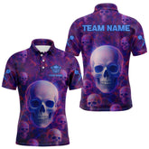 Maxcorners Colorful Lightning Skulls Pattern Darts Shirt For Men - Customizable Name & Team LM0706