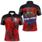 Maxcorners Darts Multi-Color Dartboard Custom Polo & 1/4 Zip Dart Shirt For Men, Dart Team Jerseys