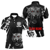 Maxcorners Dark Lion Dartboard Men's Darts Polo Shirt - Custom Name For Players LM1307