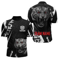 Maxcorners Dark Lion Dartboard Men's Darts Polo Shirt - Custom Name For Players LM1307