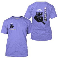 Maxcorners Custom Purple Pickleball T-Shirt For Men With Paddle & Ball, Pickleball Team LM0803