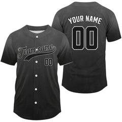 Maxcorners Minimalist Baseball Jersey For Men - Custom Name & Number Design | Black LM2608