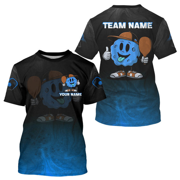 Maxcorners Pickle Mascot Plays Pickleball Custom Pickleball T-Shirt For Men, Pickleball Team MT0708