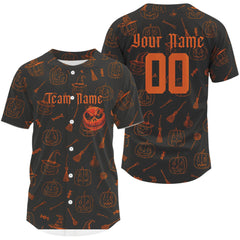 Maxcorners Halloween Baseball Jersey For Men Personalized Funny Halloween Baseball Shirt For Newborn LM2608