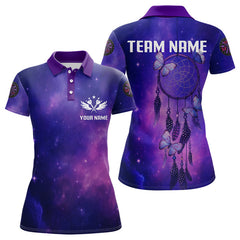 Maxcorners Galaxy Purple Dreamcatcher Butterfly Darts Shirt For Women - Custom Darts Jersey MT2306