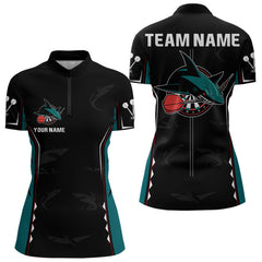 Maxcorners Azure Shark Holding Dart Arrow Darts Shirt For Men - Custom Dart Player Jersey MT2306