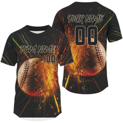 Maxcorners Custom Men Baseball Jersey Personalized Breaking Glass Baseball, Youth Baseball Jerseys LM2608