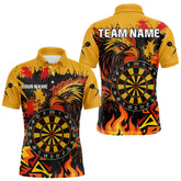 Maxcorners Flaming Eagle With Dart Warriors Darts Shirt For Men - Customizable Name & Team LM0706
