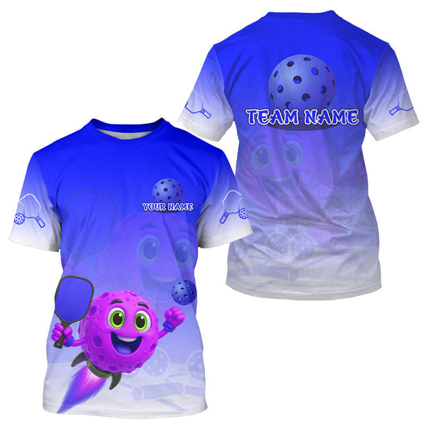 Maxcorners Rocket Ball Mascot Pickleball T-Shirt Custom Funny Shirt For Men, Pickleball Gifts LM0803