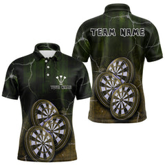 Maxxcorners Triple Dartboards Custom Grunge Darts Team Shirt For Men | Opt2 - Yellow Green MT0307