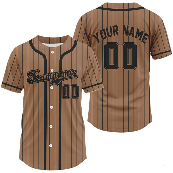 Maxcorners Classic Pinstripe Baseball Jersey For Men Custom Sports Uniform With Name & Number LM2608