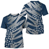 Maxcorners Custom Pickleball T-Shirt For Men Personalized Navy Outfit Pickleball Team Shirt MT2108