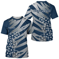 Maxcorners Custom Pickleball T-Shirt For Men Personalized Navy Outfit Pickleball Team Shirt MT2108