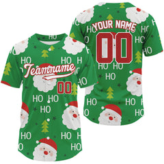Maxcorners Custom Merry Christmas Baseball Jersey For Men Youth Baseball Jersey, Winter Festival Gifts LM0409