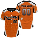 Maxcorners Personalized Black And Orange Baseball Ball Shirt For Men Baseball Jerseys Gifts LM0910