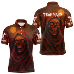 Maxcorners Custom Spooky Skull Dartboard Halloween Dart Jersey For Men Hallows’ Eve Dart Team Jerseys LM1109