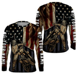 Maxcorners Personalized Racing Jersey UPF30+ UV Protect American Flag Dirt Bike Rider Motorcycle Racewear LM2809